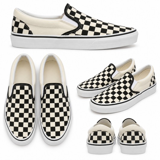 Checkered Slip Ons